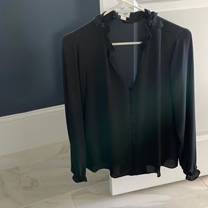 JCrew blouse- great for work. Buttons up front. Like new- no snags or stains.